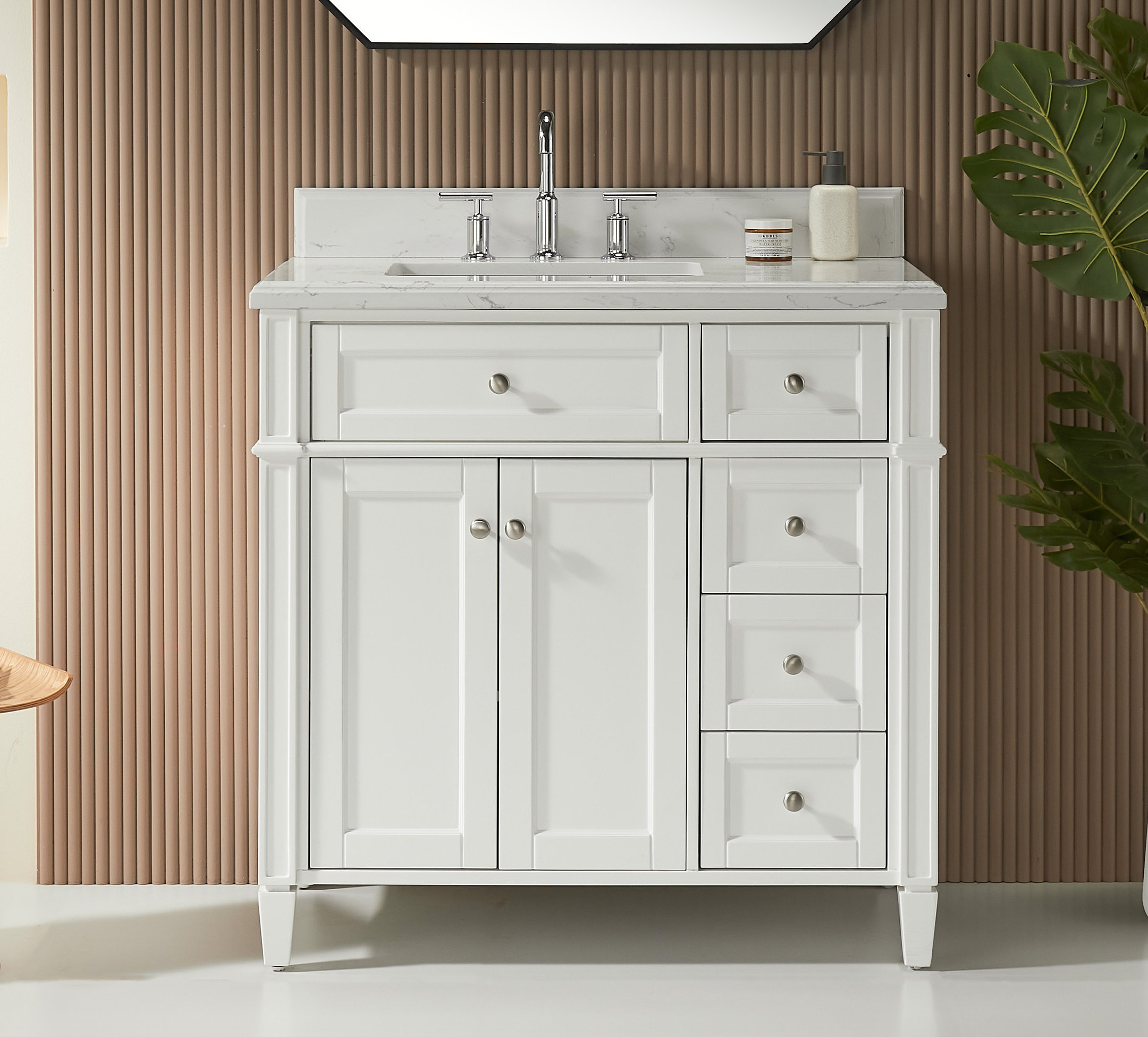 Winston Porter Fully Assembled 36" Freestanding Single Sink Bathroom ...